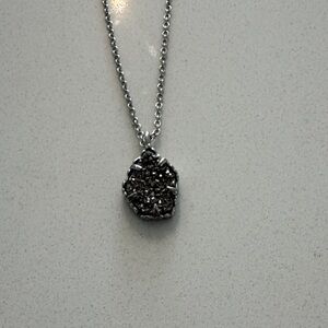 Kendra Scott Dark Grey Stone Necklace with 8 1/2 inch chain